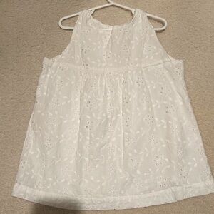 Gymboree eyelet white tank top